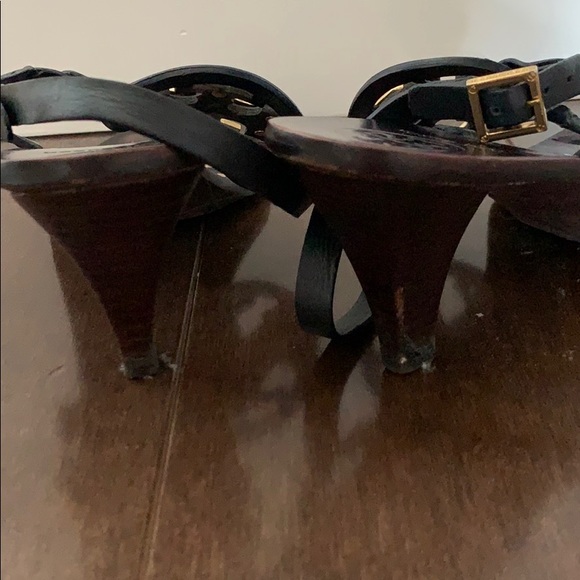 Tory Burch navy blue logo sandals 7 - Picture 4 of 6
